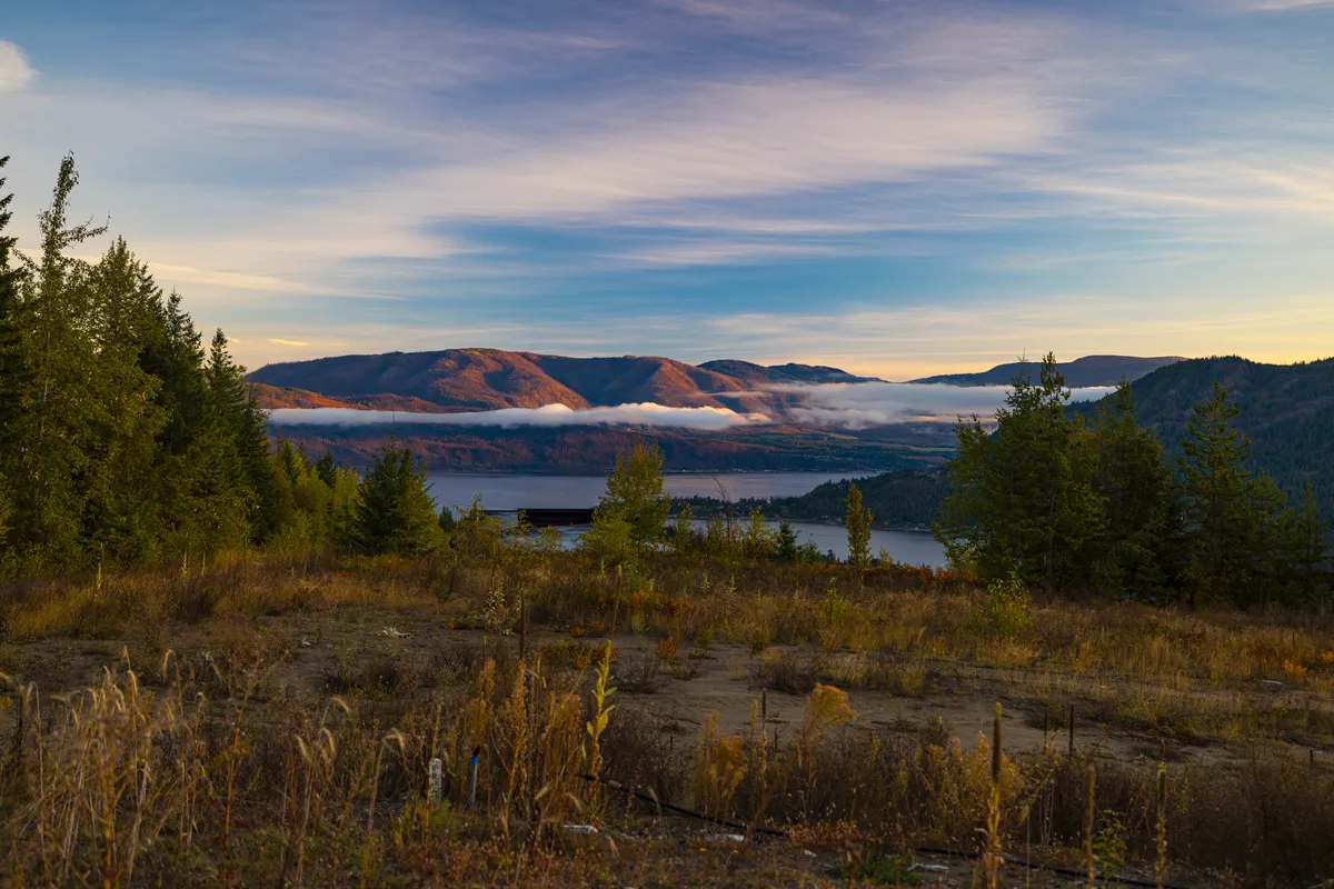 Shuswap Lake seen from the hillside at Blind Bay, 25 minutes from Salmon Arm and its hospital